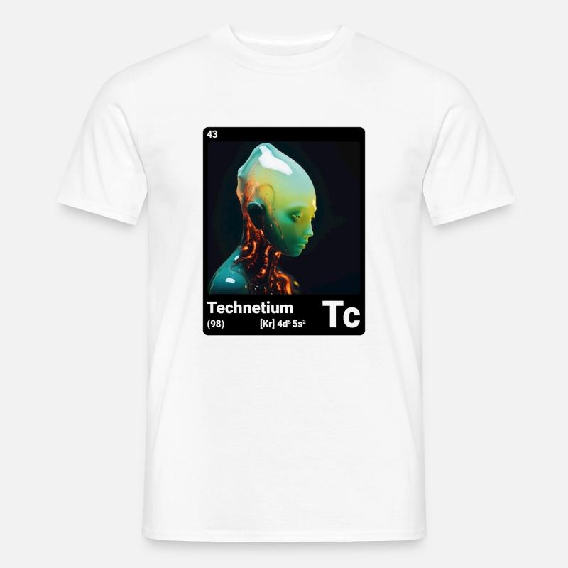 AI am Technetium (bk) - Männer T-Shirt - Weiß