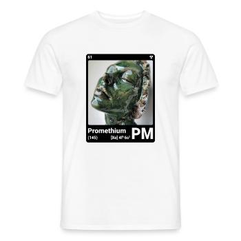 AI am Promethium (bk) - Men's T-Shirt - white - Front - AI Model Male 178 dark (178cm)