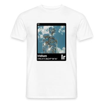 Élément de style AI am Iridium (bk) mode périodique - T-shirt homme - blanc - Devant - AI Model Male 178 dark (178cm)
