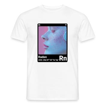 AI am Radon (bk) mode périodique style nerd - T-shirt homme - blanc - Devant - AI Model Male 178 dark (178cm)