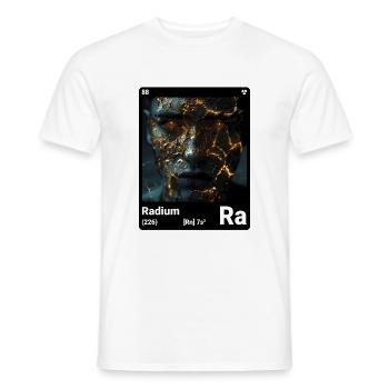 AI am Radium (bk) fashion periodictable style nerd - Men's T-Shirt - white - Front - AI Model Male 178 dark (178cm)