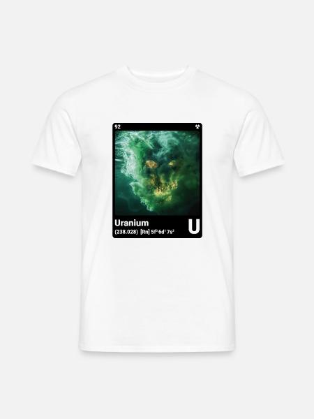 AI am Uranium (bk) Modezeitschrift nerdy - Männer T-Shirt - Weiß