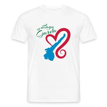 Gardasee - Das Herz schlägt nur für Dich - I - Männer T-Shirt - Weiß - Vorne - AI Model Male 178 dark (178cm)