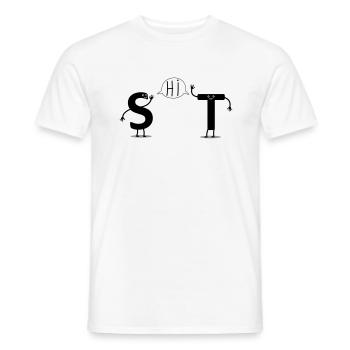 shit - Männer T-Shirt - Weiß - Vorne - AI Model Male 178 dark (178cm)