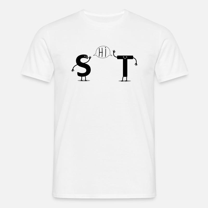 shit - Maglietta da uomo - bianco