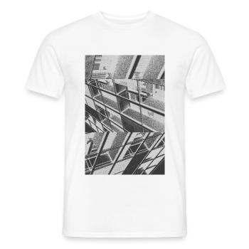 Abstrakte Formen und Muster bilden Balkone - Männer T-Shirt - Weiß - Vorne - AI Model Male 178 dark (178cm)