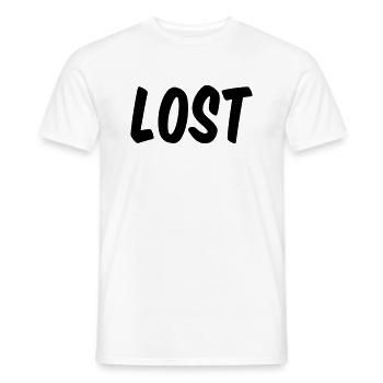 Lost - Männer T-Shirt - Weiß - Vorne - AI Model Male 178 dark (178cm)
