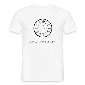 alles hat seine zeit latein schwarz - Men's T-Shirt - white - Front - AI Model Male 178 dark (178cm)
