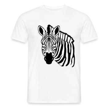 Zebra - Men's T-Shirt - white - Front - AI Model Male 178 dark (178cm)