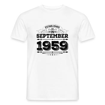Established in September 1959 - Männer T-Shirt - Weiß - Vorne - AI Model Male 178 dark (178cm)