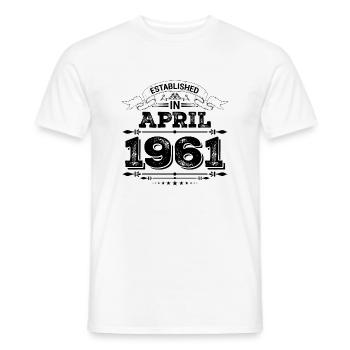 Established in April 1961 - Männer T-Shirt - Weiß - Vorne - AI Model Male 178 dark (178cm)
