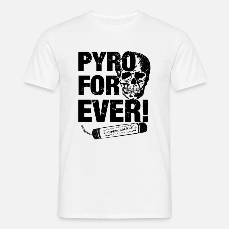 Fireworks skull Firecracker - Men's T-Shirt - white