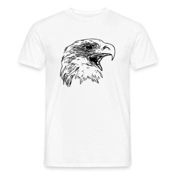 Tête d’aigle - Oiseau de prédant Royal Vector - T-shirt homme - blanc - Devant - AI Model Male 178 dark (178cm)