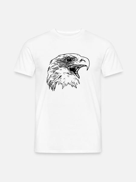 Adler Kopf - Königlicher Vector Greifvogel - Mænd T-shirt - hvid