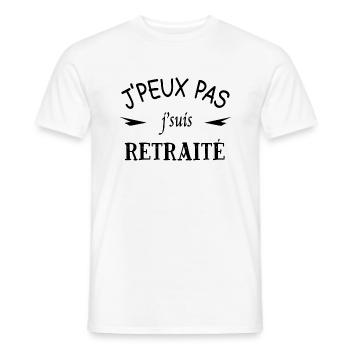 J'peux pas j'suis retraité - T-shirt homme - blanc - Devant - AI Model Male 178 dark (178cm)