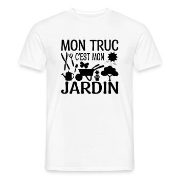 Mon Truc C'est Mon Jardin | Cadeau Jardinière - T-shirt homme - blanc - Devant - AI Model Male 178 dark (178cm)