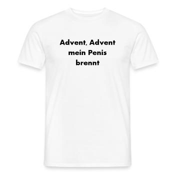 Advent Advent mein Penis brennt - Männer T-Shirt - Weiß - Vorne - AI Model Male 178 dark (178cm)