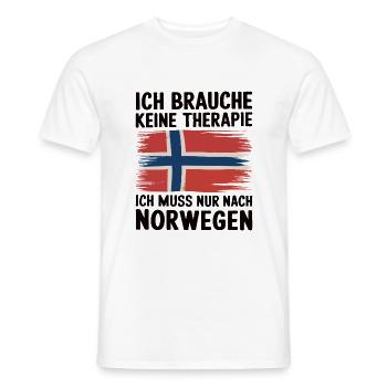Norwegen Norwegische Flagge Norwegen Urlaub - Männer T-Shirt - Weiß - Vorne - AI Model Male 178 dark (178cm)
