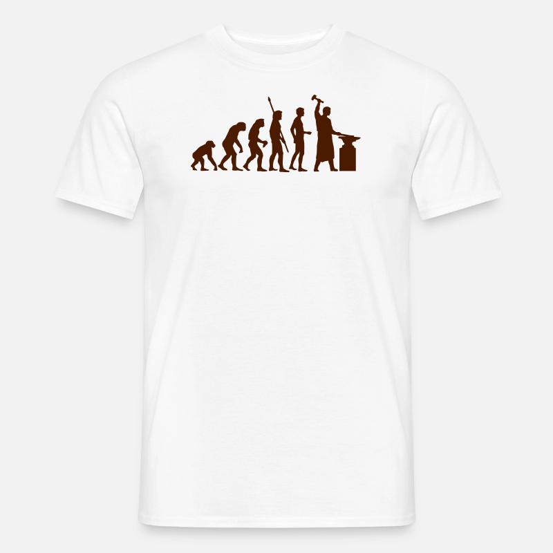 evolution_schmied_b - Männer T-Shirt - Weiß