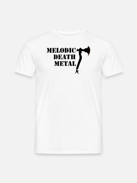 Melodic Death Metal - Männer T-Shirt - Weiß