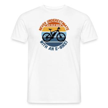 Drôle de vélo électrique - E-Bike Lover - T-shirt homme - blanc - Devant - AI Model Male 178 dark (178cm)