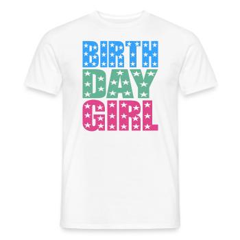 fille d’anniversaire - T-shirt homme - blanc - Devant - AI Model Male 178 dark (178cm)