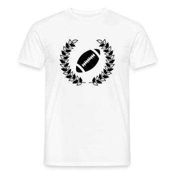 Football - Männer T-Shirt - Weiß - Vorne - AI Model Male 178 dark (178cm)
