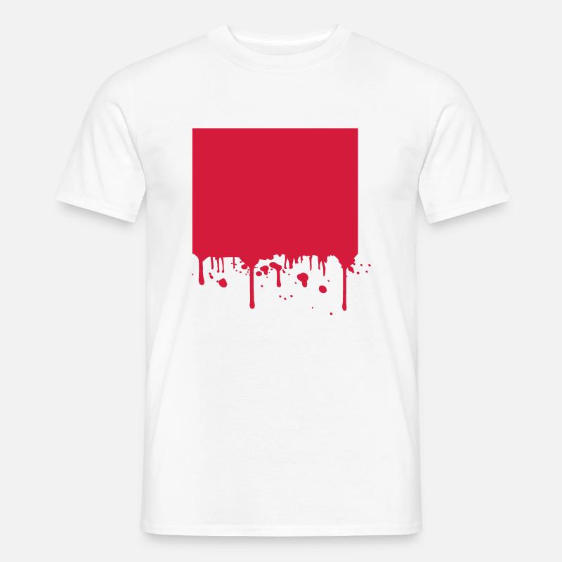 Blut Hintergrund Fläche Rahmen - Männer T-Shirt - Weiß