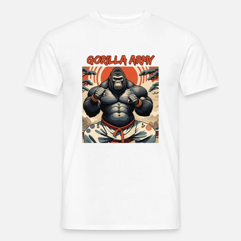 Gorilla Army - Männer T-Shirt - Weiß