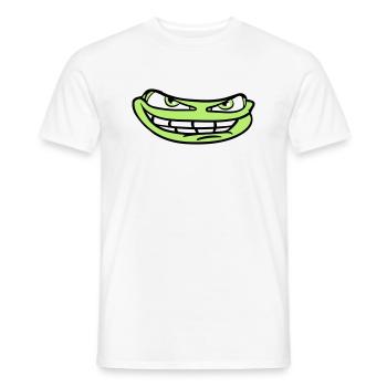 visage tête mal meme sourire drôle comique comique - T-shirt homme - blanc - Devant - AI Model Male 178 dark (178cm)