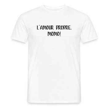 l'amour propre momo - T-shirt homme - blanc - Devant - AI Model Male 178 dark (178cm)