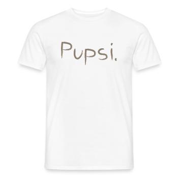PUPSI - Männer T-Shirt - Weiß - Vorne - AI Model Male 178 dark (178cm)