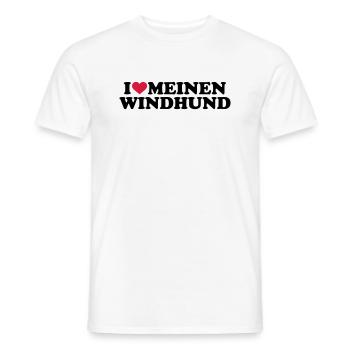 Windhund - Männer T-Shirt - Weiß - Vorne - AI Model Male 178 dark (178cm)