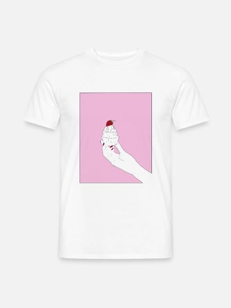 Cupcake - Männer T-Shirt - Weiß