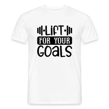 Lift For Your Goals - Men's T-Shirt - white - Front - AI Model Male 178 dark (178cm)