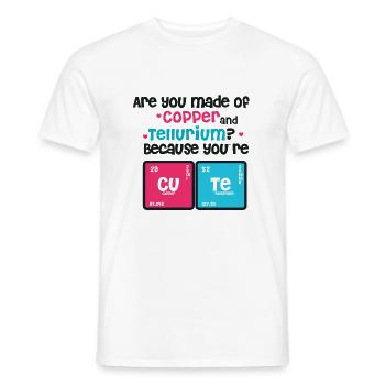 Youre Cute - Copper - Tellurium CUTE - Men's T-Shirt - white - Front - AI Model Male 178 dark (178cm)