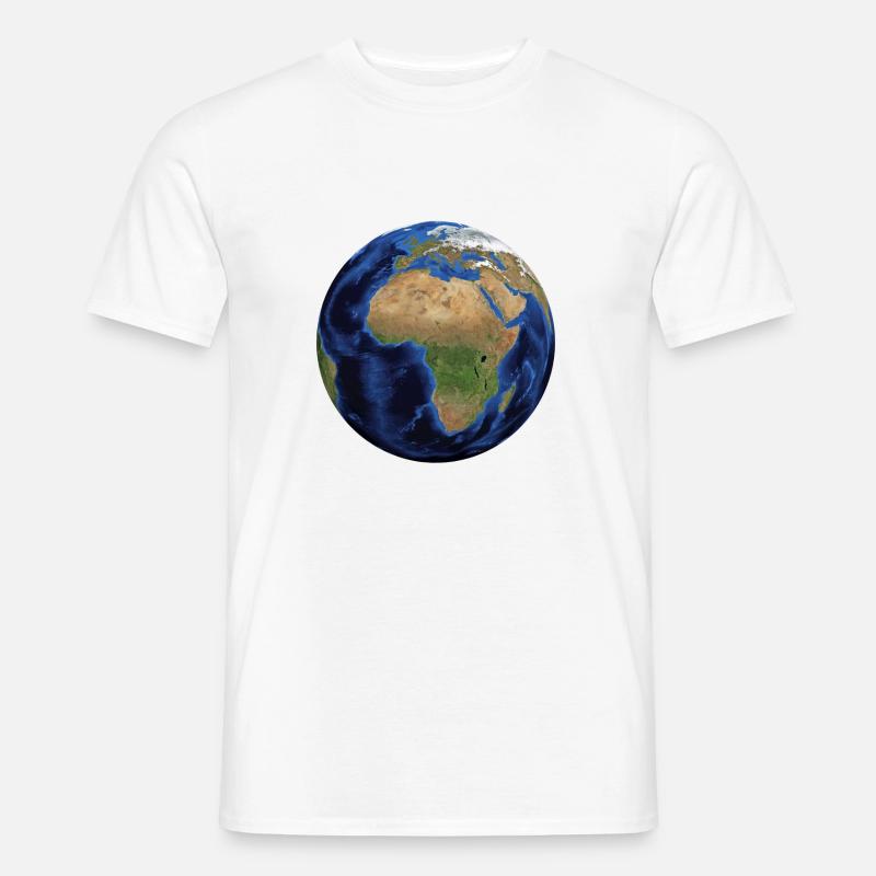 Weltkugel. Geschenkidee - Männer T-Shirt - Weiß