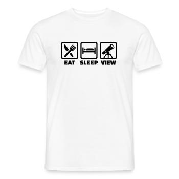 Eat Sleep Telescope - T-shirt homme - blanc - Devant - AI Model Male 178 dark (178cm)