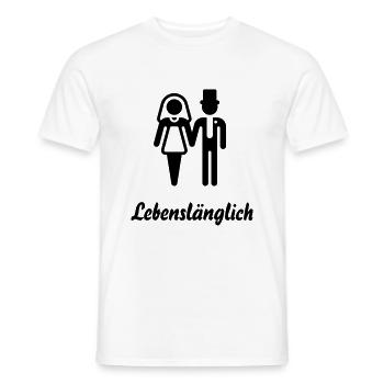 Lebenslänglich (Hochzeit / Junggesellenabschied) - Männer T-Shirt - Weiß - Vorne - AI Model Male 178 dark (178cm)