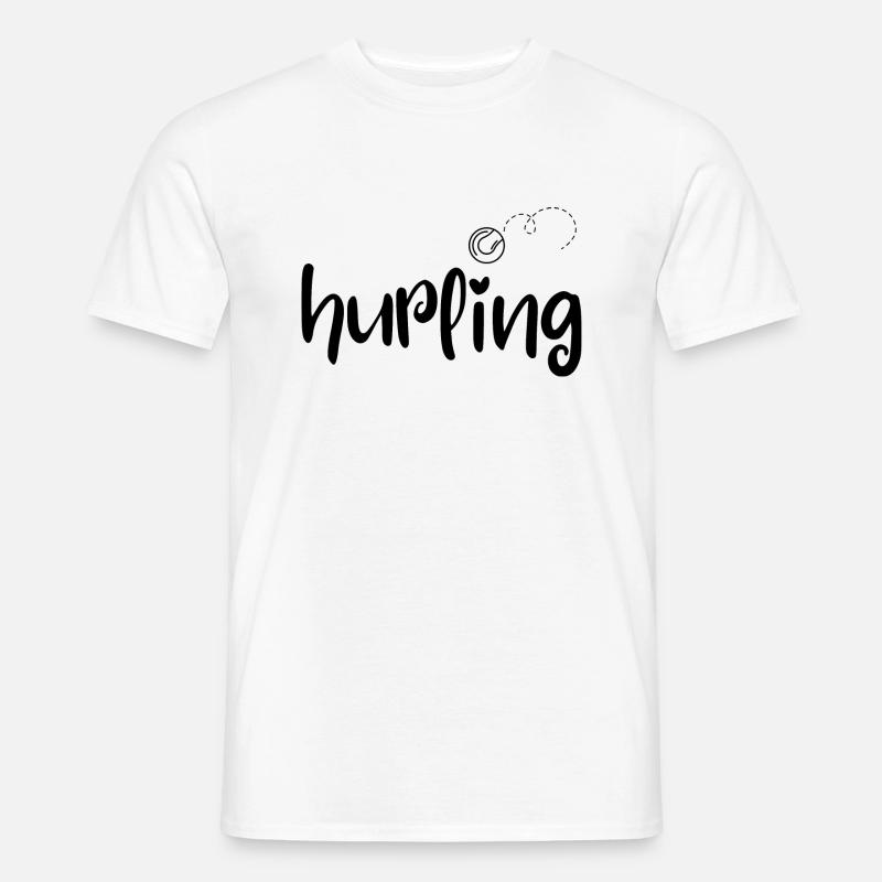 Hurling sliothar. - Männer T-Shirt - Weiß