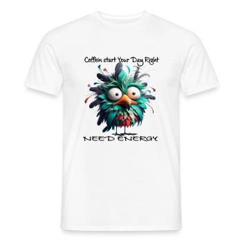 Lustiger Vogel Need Energy - Männer T-Shirt - Weiß - Vorne - AI Model Male 178 dark (178cm)