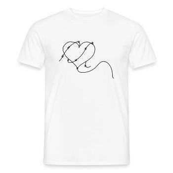 vulnerable heart - Men's T-Shirt - white - Front - AI Model Male 178 dark (178cm)
