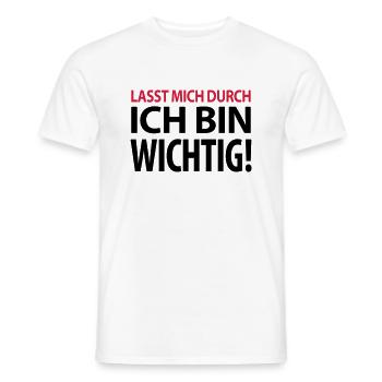 Lasst mich durch ich bin wichtig Chef Boss Kapitän - Männer T-Shirt - Weiß - Vorne - AI Model Male 178 dark (178cm)