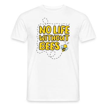No Life Without Bees - Save the Bees - Männer T-Shirt - Weiß - Vorne - AI Model Male 178 dark (178cm)