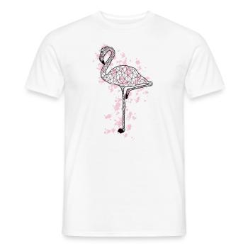 Flamingoo GeomeTRIX bunt - Männer T-Shirt - Weiß - Vorne - AI Model Male 178 dark (178cm)
