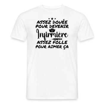 Talented enough to become a nurse - Men's T-Shirt - white - Front - AI Model Male 178 dark (178cm)