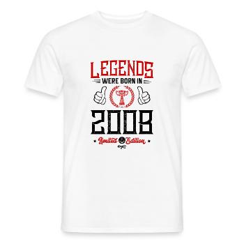 Born in 2008 legends - Men's T-Shirt - white - Front - AI Model Male 178 dark (178cm)
