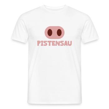 Pistensau für Après-Ski Partys - Männer T-Shirt - Weiß - Vorne - AI Model Male 178 dark (178cm)