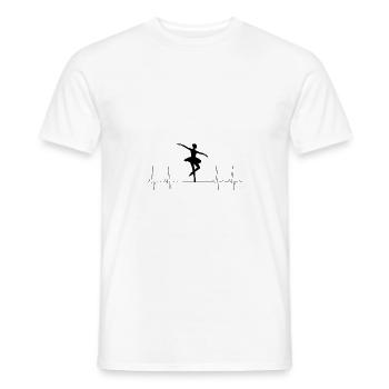 Heartbeat Ballet Heartbeat Dancing Dancer Sports - T-shirt homme - blanc - Devant - AI Model Male 178 dark (178cm)