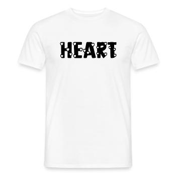 Cœur - T-shirt homme - blanc - Devant - AI Model Male 178 dark (178cm)